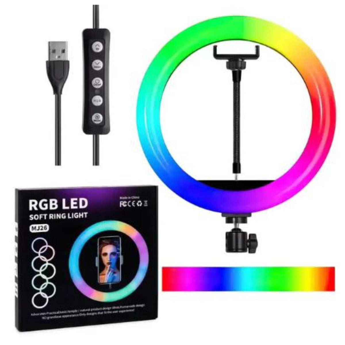 Aro de Luz RGB 26 cm mas Trípode
