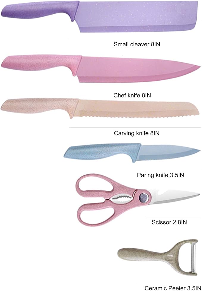 Set de Cuchillos de Colores para Cocina