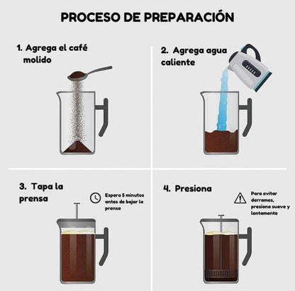 Cafetera Prensa Acero Inoxidable 350ml