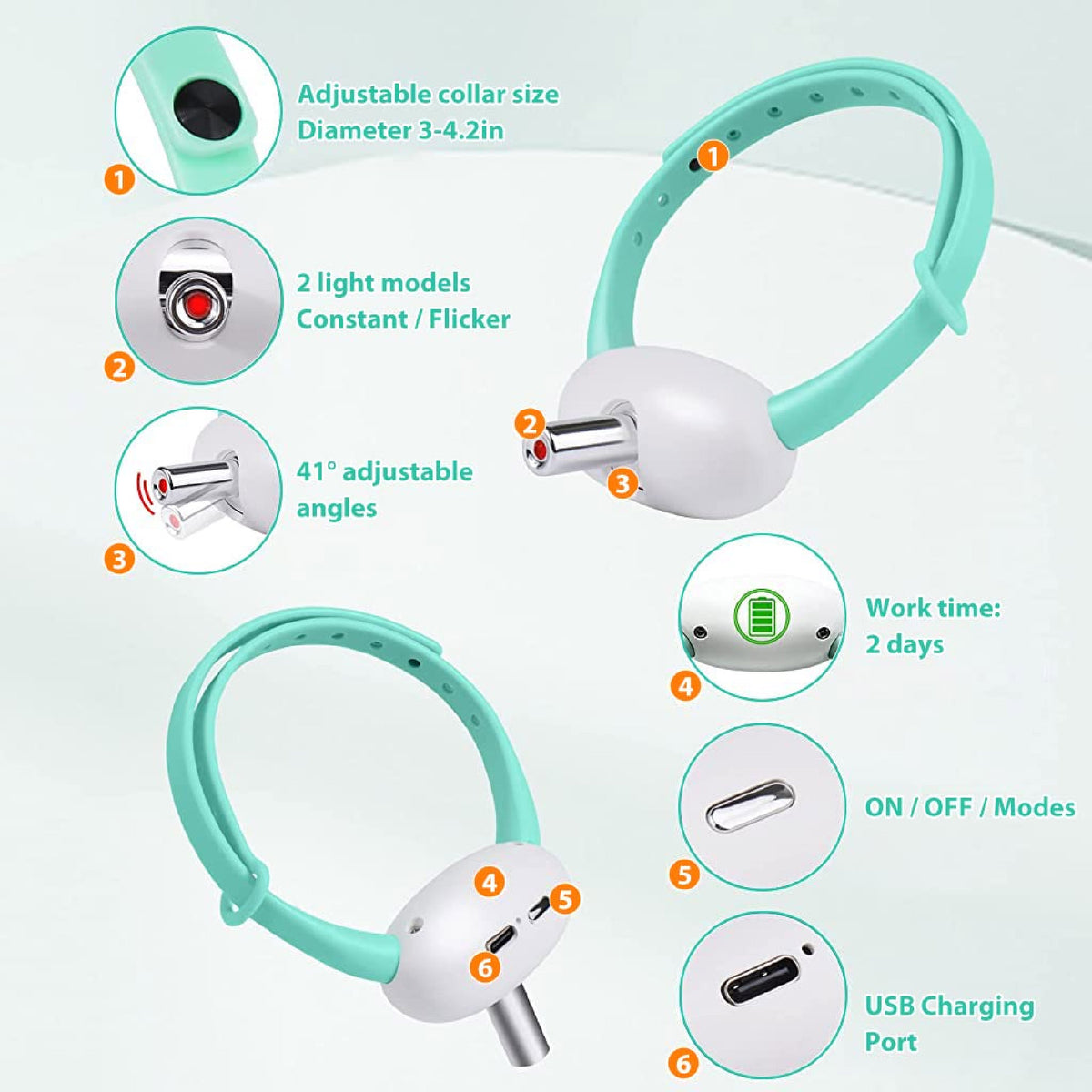 Juguete Collar Puntero Laser Para Gatos