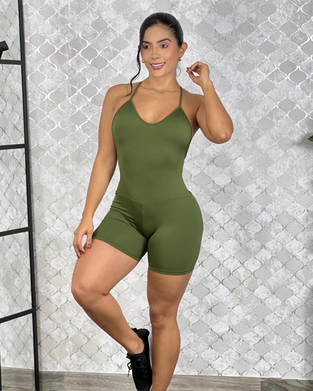 Enterizo corto gimnasio tira