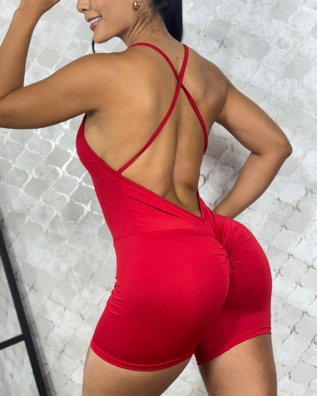 Enterizo corto gimnasio tira