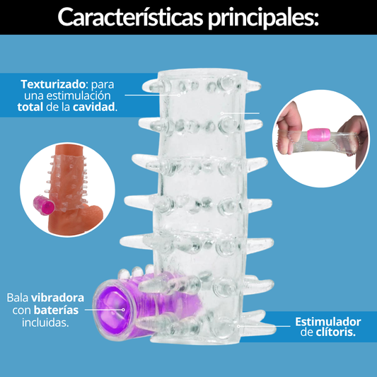 Anillo Vibrador Funda Pene 7cm FUN012