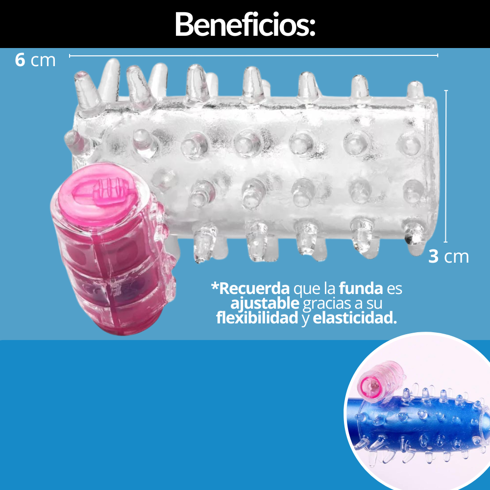 Anillo Vibrador Funda Pene 7cm FUN012