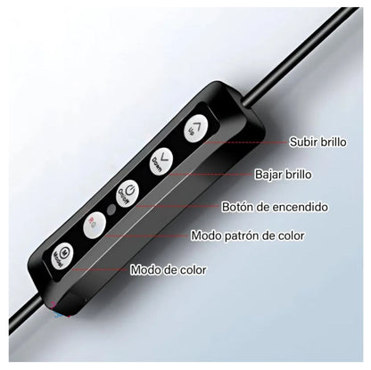 Aro de Luz RGB 26 cm mas Trípode