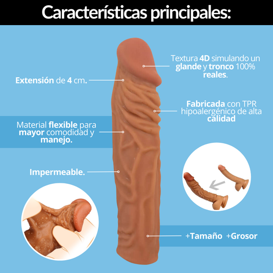Funda Para Pene Realista 18,5cm FUN033