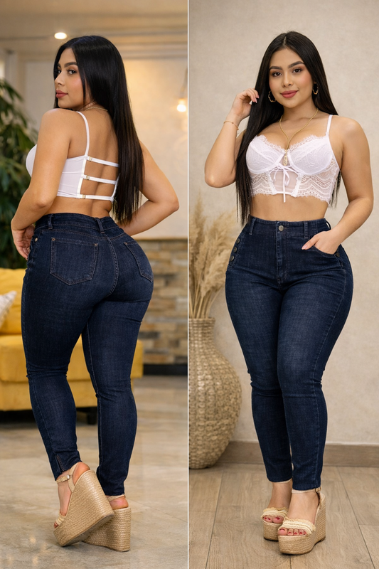 Jeans de tiro alto  💥 1203💥