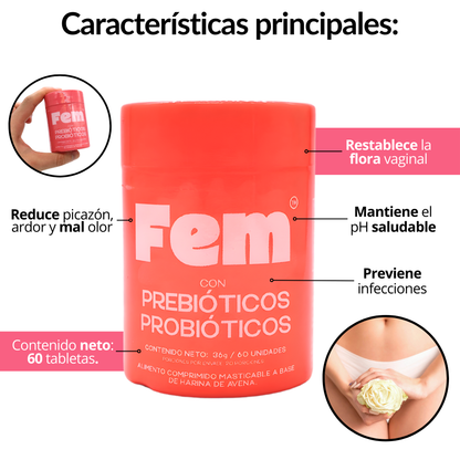 Probióticos Vaginales Fem Suplem OTR060