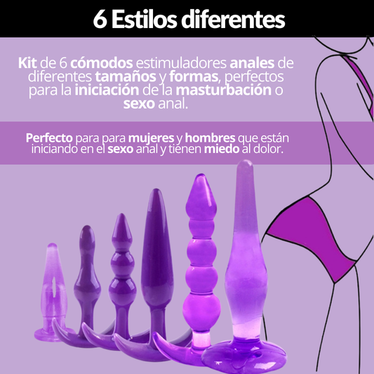 X6 Kit Plug Anal Premium Acostum PLU023