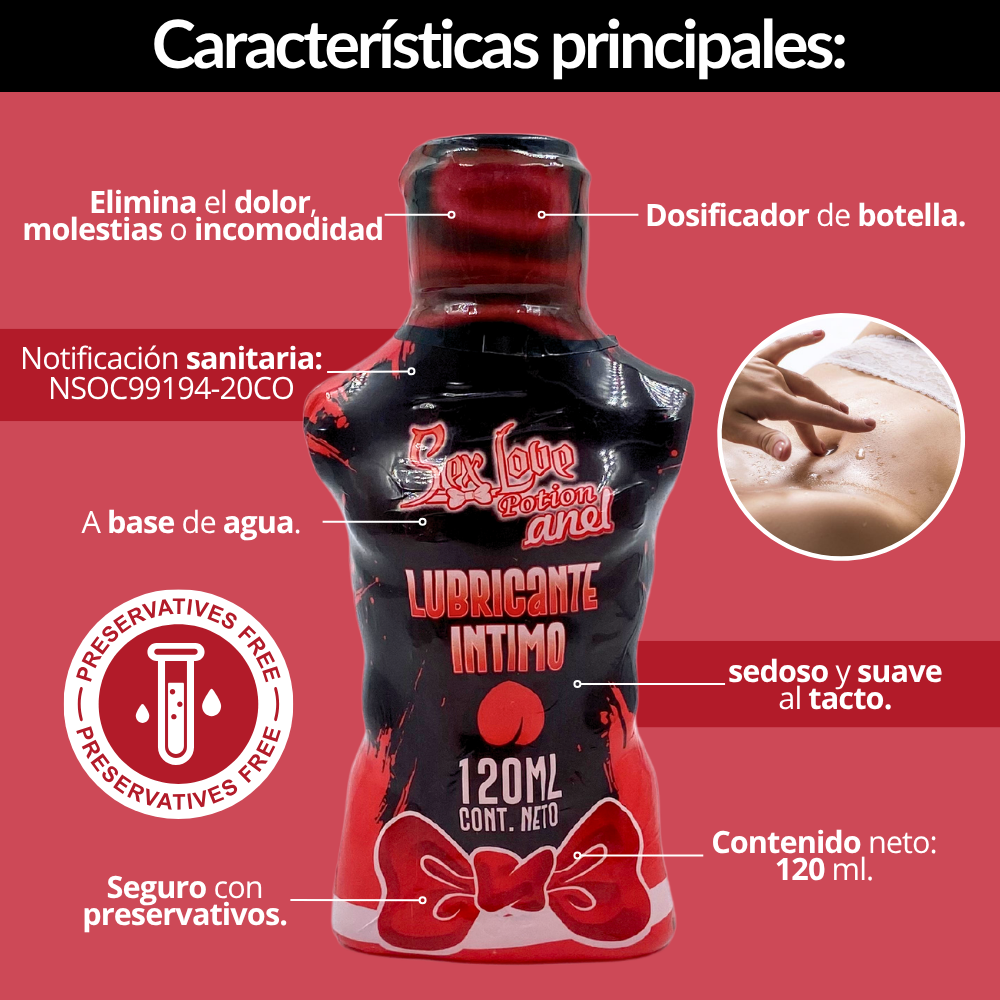 Lubricante Anal 120 Ml Dilatador LUB030
