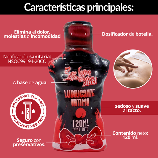 Lubricante Anal 120 Ml Dilatador LUB030