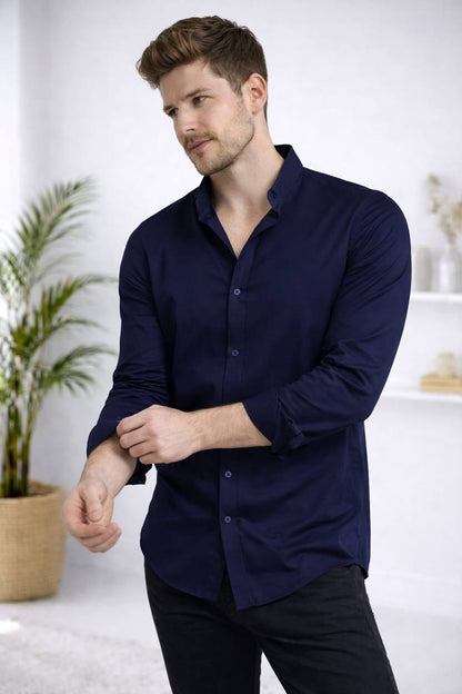 Camisa manga larga cuello NERU  T85BA