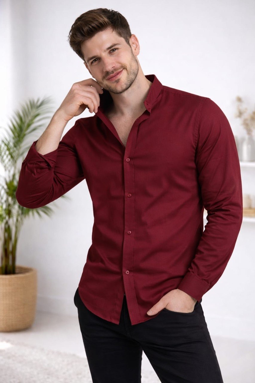 Camisa manga larga cuello NERU  T85BA
