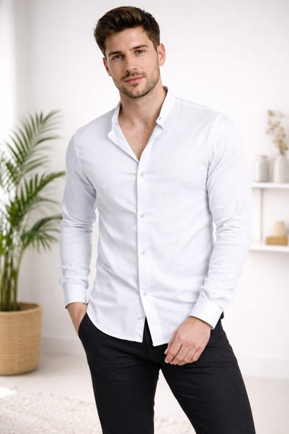 Camisa manga larga cuello NERU  T85BA