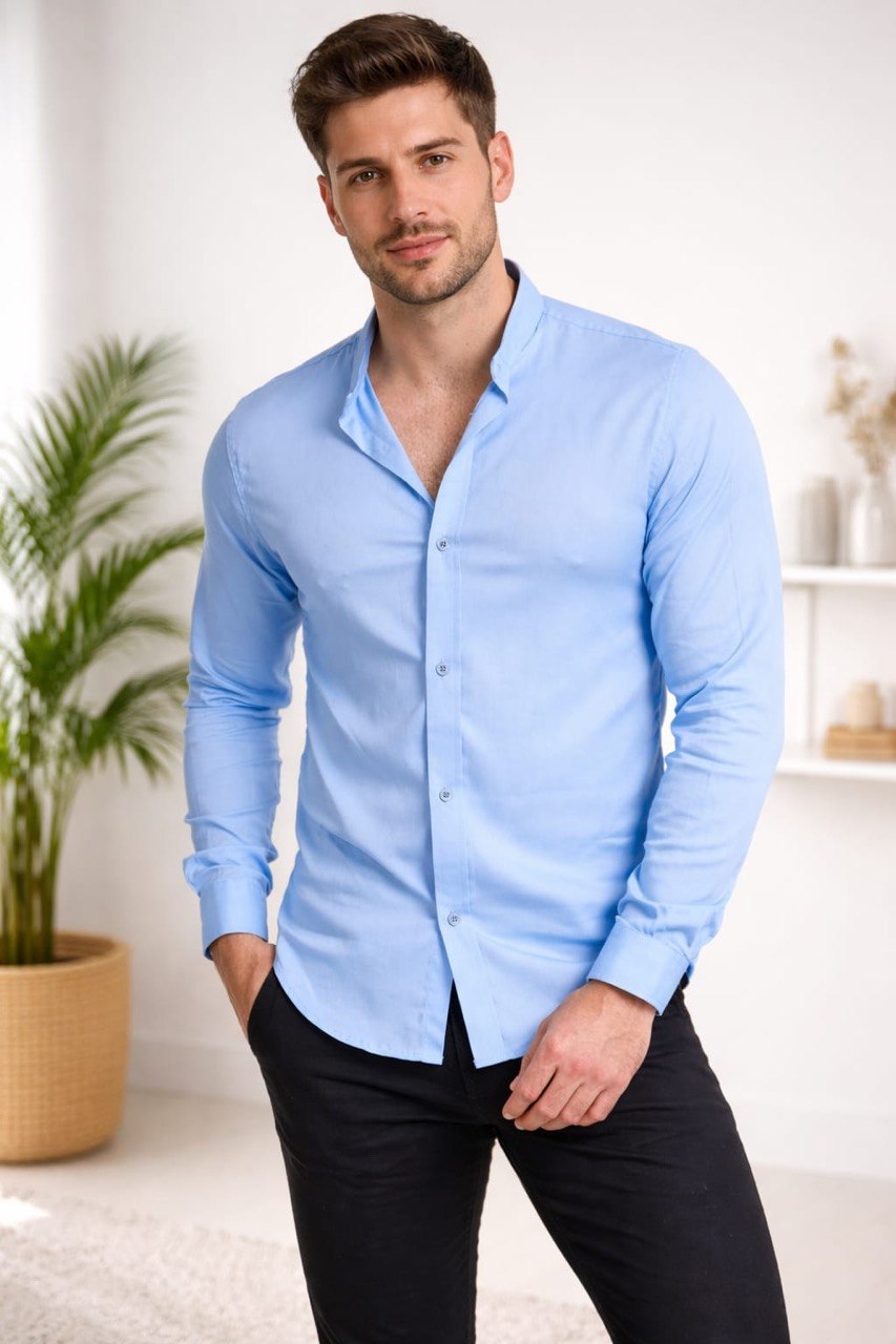 Camisa manga larga cuello NERU  T85BA
