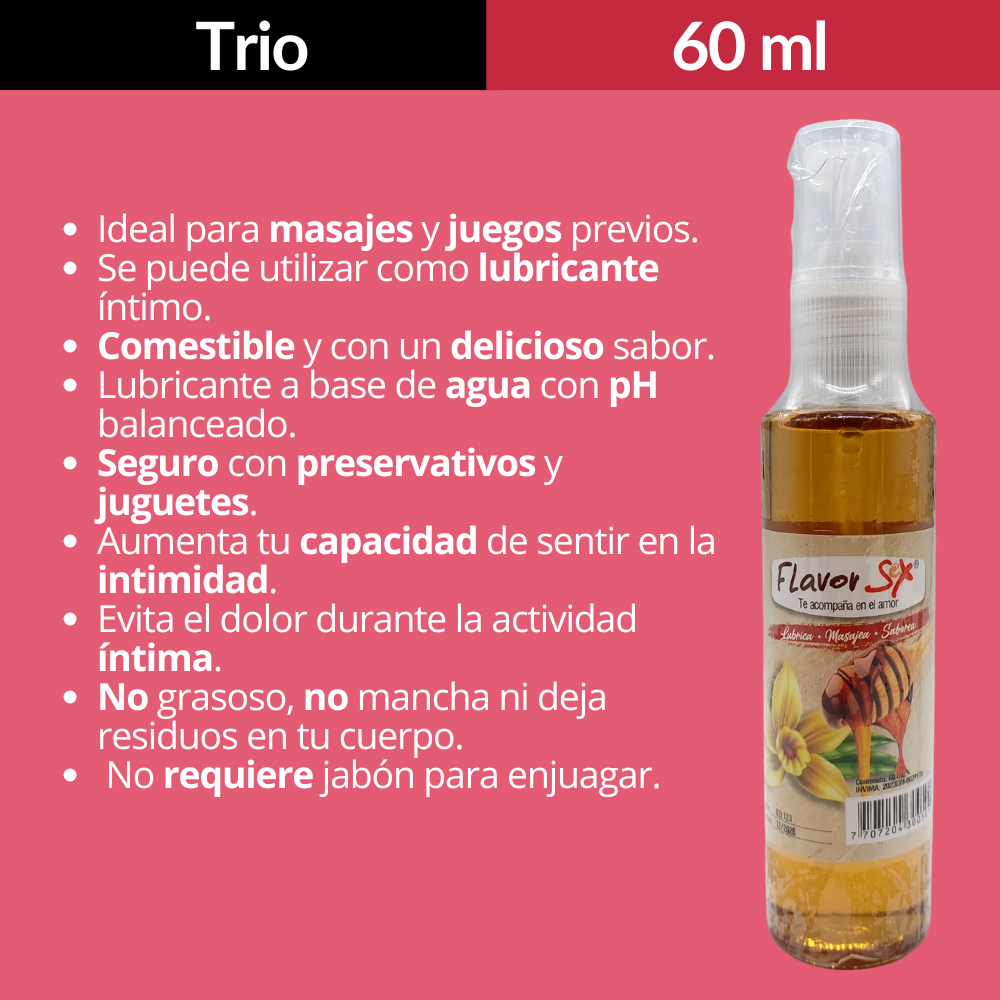 Lubricante Intimo 60ml 3 Usos LUB074