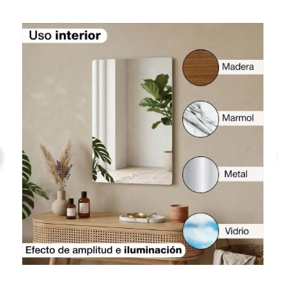 Espejo Sticker Decoratico Adhesivo Pared