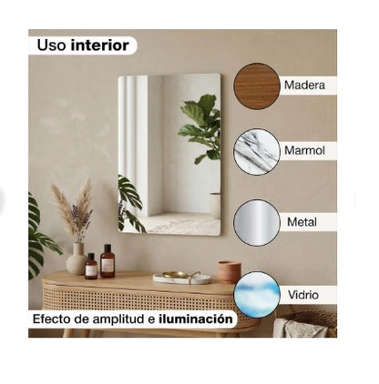 Espejo Sticker Decoratico Adhesivo Pared