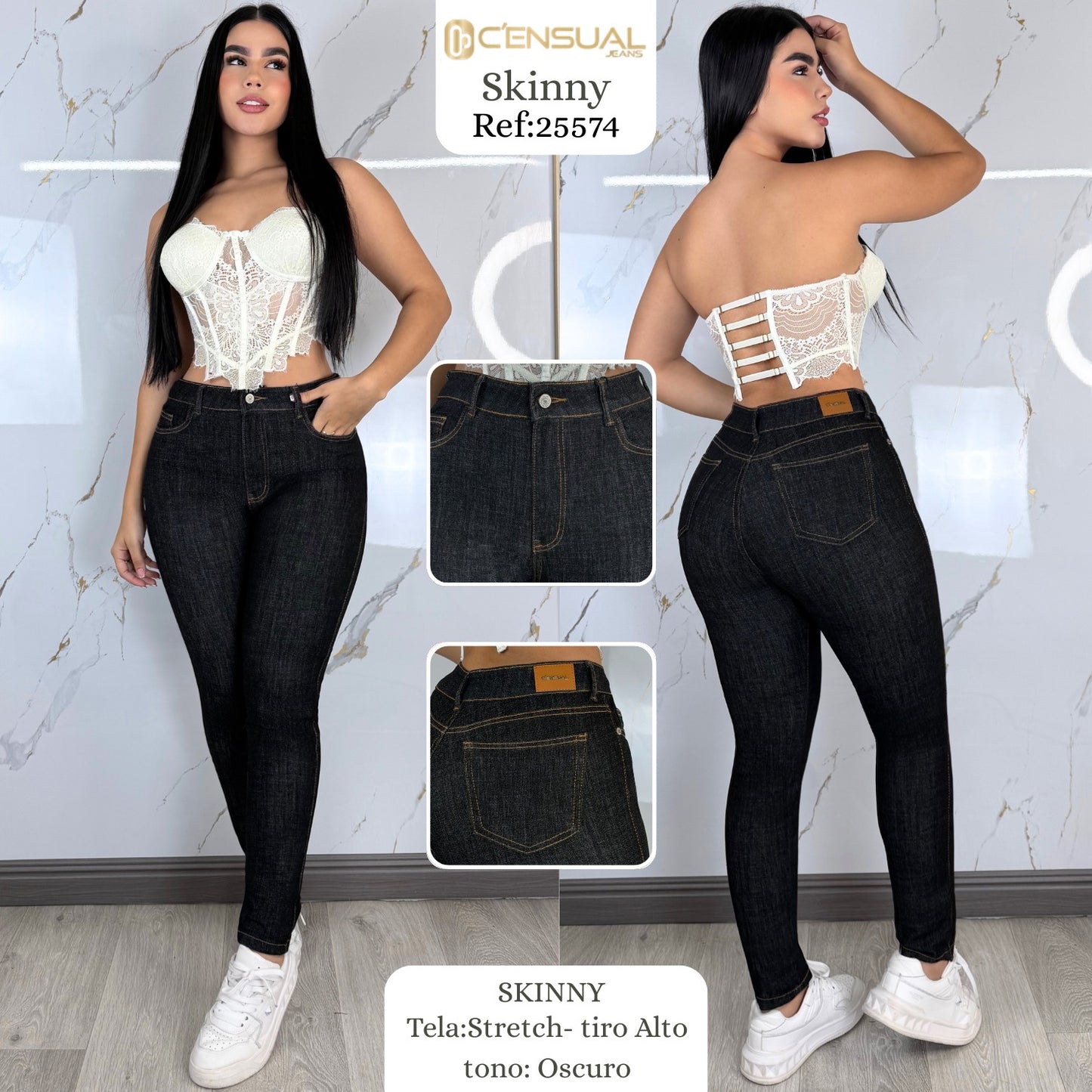 ✨👖 JEAN SKINNY TIRO ALTO STRETCH✨👖