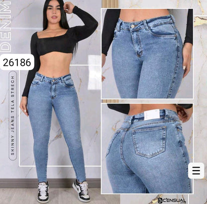 ✨👖 JEAN SKINNY TIRO ALTO STRETCH✨👖