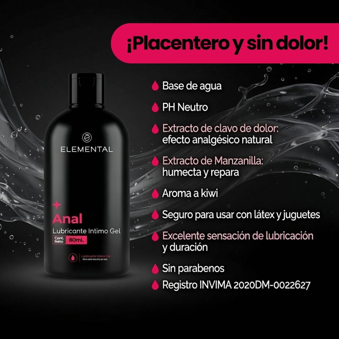 Lubricante Anal Elemental 80ml ELE012