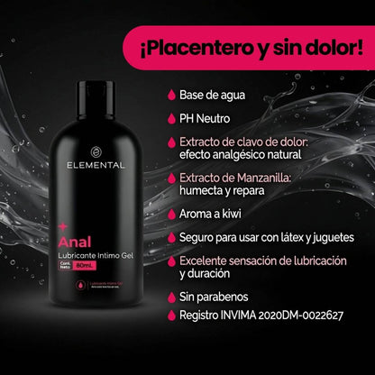 Lubricante Anal Elemental 80ml ELE012