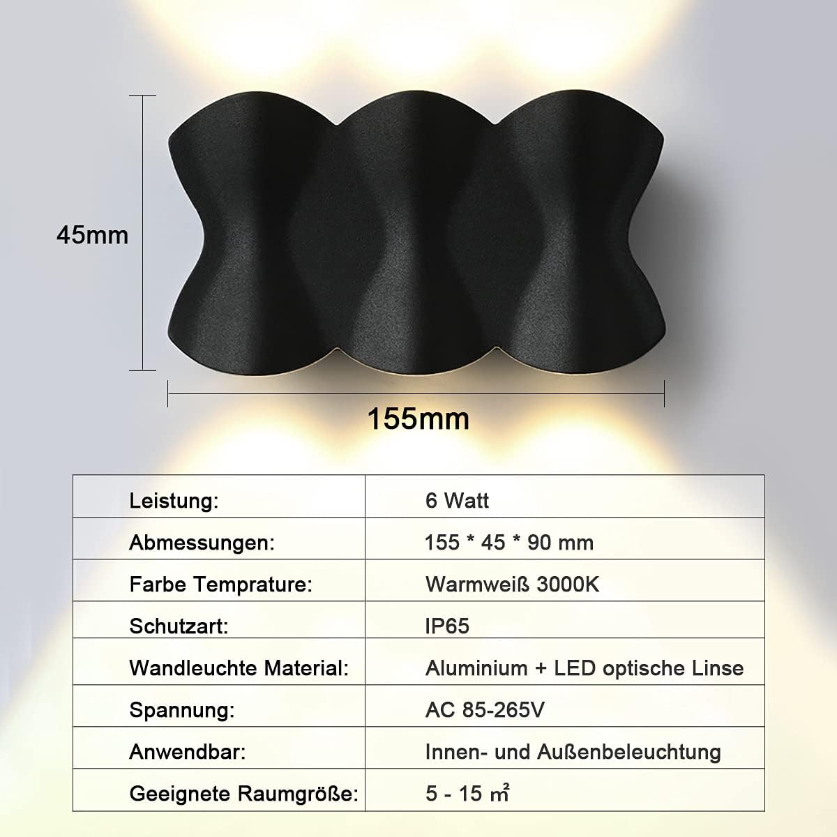 LAMPARA LUZ LED 6 SALIDAS