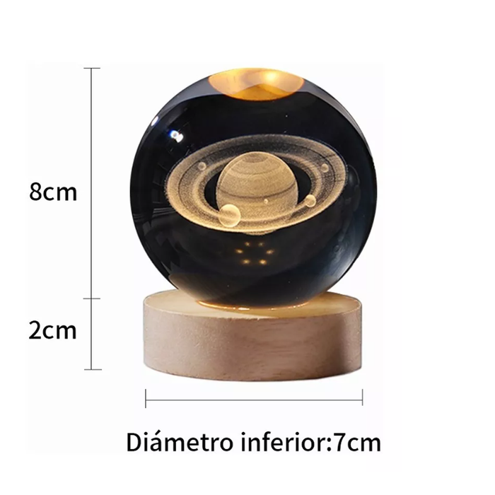 LAMPARA LUZ LED EN FORMA DE ESFERA