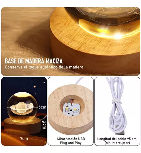 LAMPARA LUZ LED EN FORMA DE ESFERA