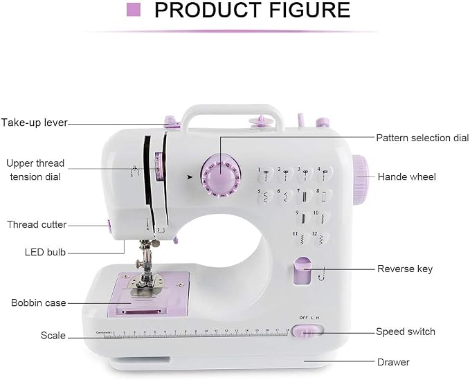 Maquina de Coser 12puntadas con Mesa
