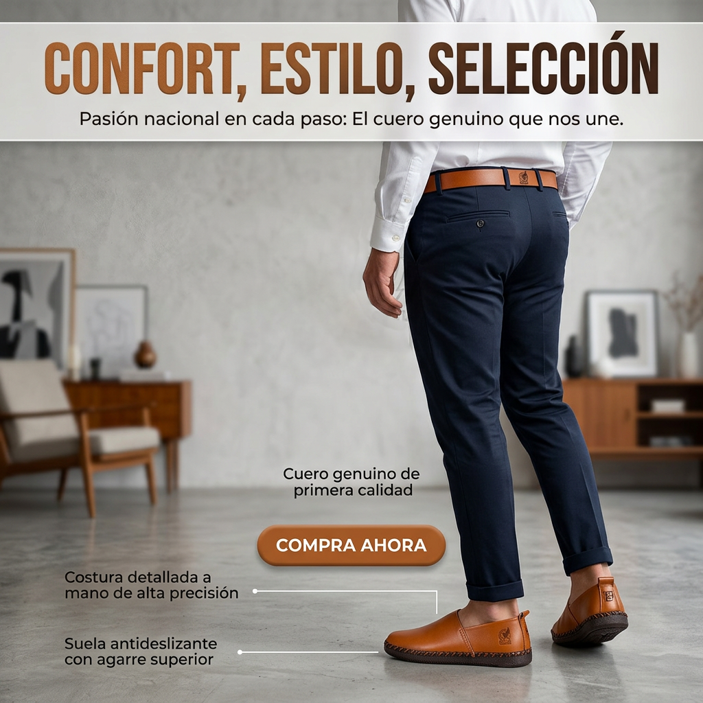 Calzado Mocasín Hombre Artesanal Flex