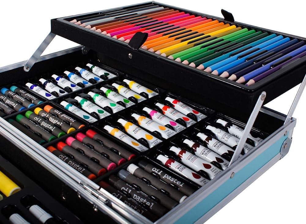Maleta Metalica Set Arte145 piezas