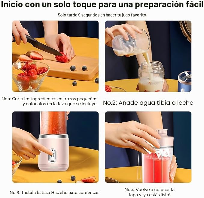 Licuadora Portatil Batidos con vaso