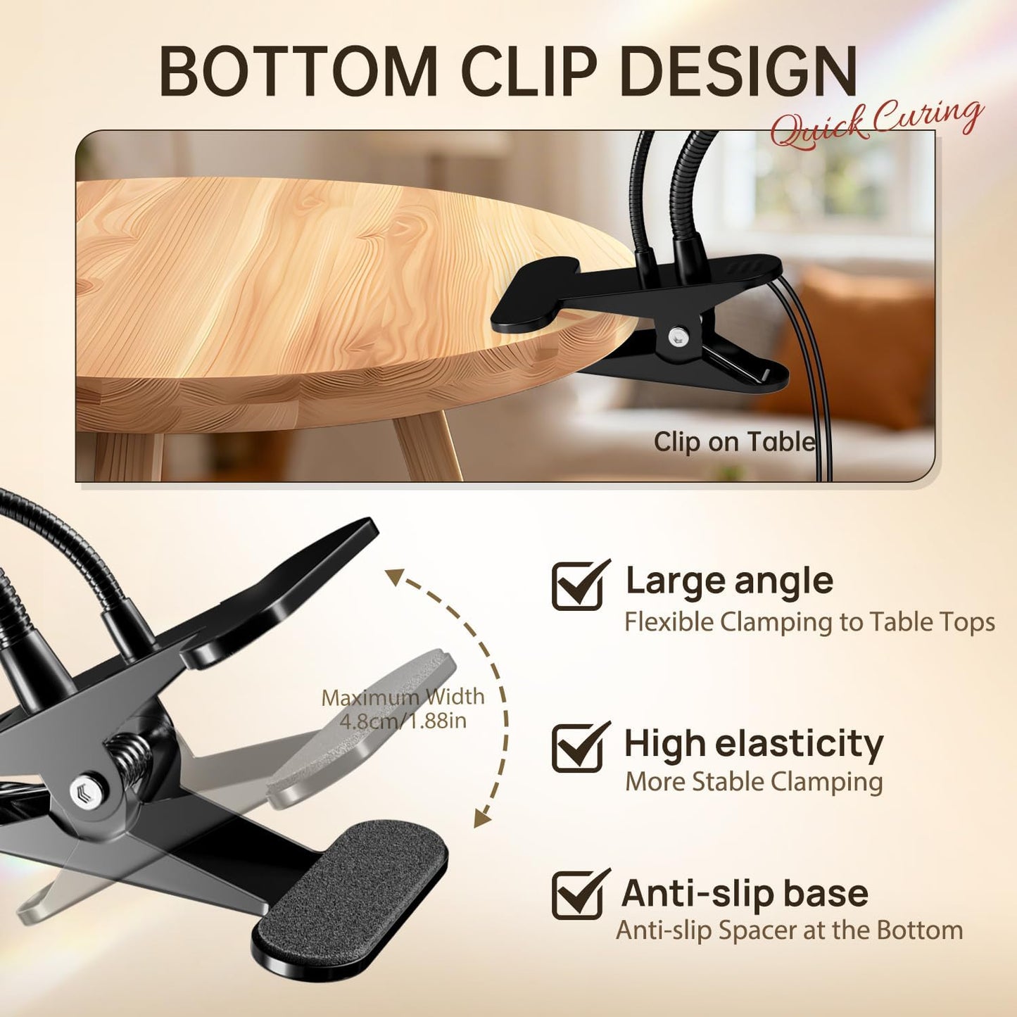 LAMPARA DE UÑAS CLIP CY-M02