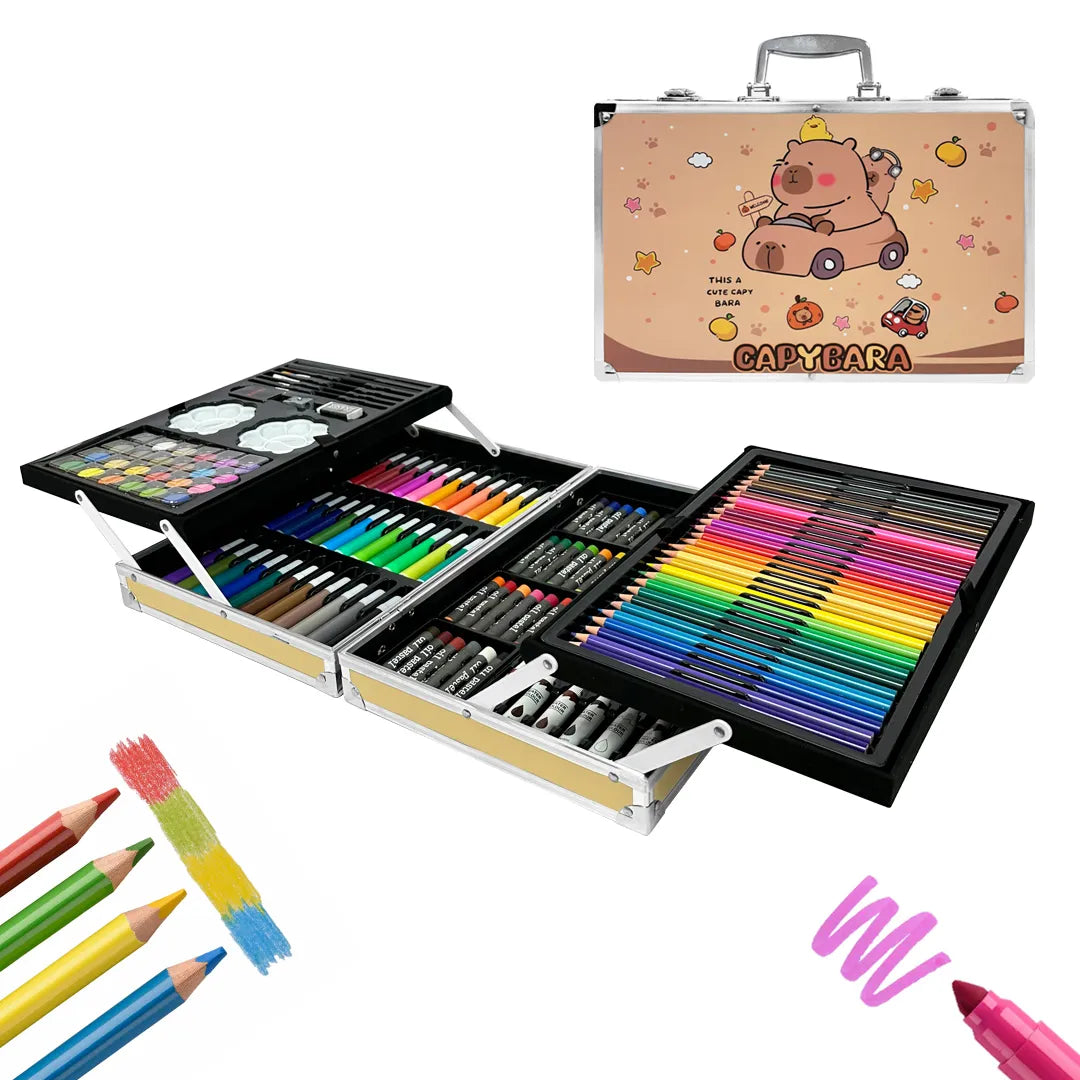 Maleta Metalica Set Arte145 piezas