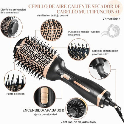 Cepillo secador keratina 4en 1